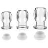 FUKR Plug tunnel avec bouchon Hollow Stop Transparent